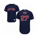 Men's Majestic Boston Red Sox #27 Carlton Fisk Navy Blue Alternate Flex Base Authentic Collection 2018 World Series Champions MLB Jersey