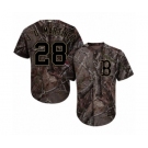 Men's Majestic Boston Red Sox #28 J. D. Martinez Authentic Camo Realtree Collection Flex Base 2018 World Series Champions MLB Jersey