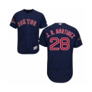 Men's Majestic Boston Red Sox #28 J. D. Martinez Navy Blue Alternate Flex Base Authentic Collection 2018 World Series Champions MLB Jersey