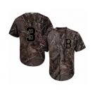 Men's Majestic Boston Red Sox #3 Jimmie Foxx Authentic Camo Realtree Collection Flex Base 2018 World Series Champions MLB Jersey