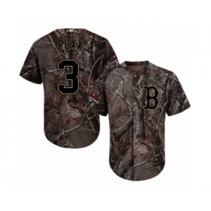 Men's Majestic Boston Red Sox #3 Jimmie Foxx Authentic Camo Realtree Collection Flex Base 2018 World Series Champions MLB Jersey