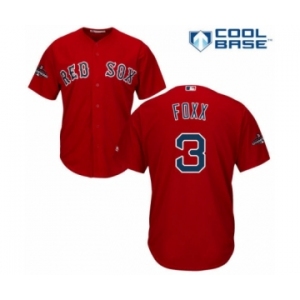 Men's Majestic Boston Red Sox #3 Jimmie Foxx Replica Red Alternate Home Cool Base 2018 World Series Champions MLB Jersey