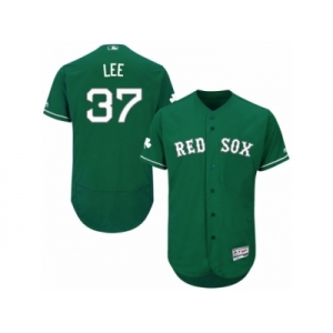 Men's Majestic Boston Red Sox #37 Bill Lee Green Celtic Flexbase Authentic Collection MLB Jersey