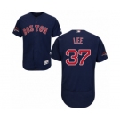 Men's Majestic Boston Red Sox #37 Bill Lee Navy Blue Alternate Flex Base Authentic Collection 2018 World Series Champions MLB Jersey