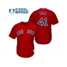 Men's Majestic Boston Red Sox #41 Chris Sale Replica Red Alternate Home Cool Base MLB Jersey