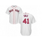 Men's Majestic Boston Red Sox #41 Chris Sale Replica White Home Cool Base MLB Jersey