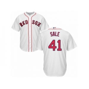 Men's Majestic Boston Red Sox #41 Chris Sale Replica White Home Cool Base MLB Jersey