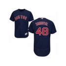 Men's Majestic Boston Red Sox #48 Pablo Sandoval Navy Blue Flexbase Authentic Collection MLB Jersey