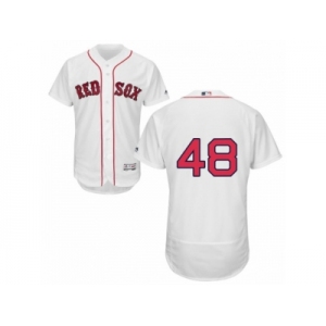 Men's Majestic Boston Red Sox #48 Pablo Sandoval White Flexbase Authentic Collection MLB Jersey