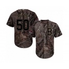 Men's Majestic Boston Red Sox #50 Mookie Betts Authentic Camo Realtree Collection Flex Base 2018 World Series Champions MLB Jersey