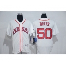 Men's Majestic Boston Red Sox #50 Mookie Betts White Flexbase Authentic Collection MLB Jersey