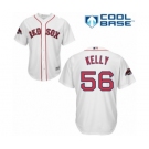 Men's Majestic Boston Red Sox #56 Joe Kelly Replica White Home Cool Base 2018 World Series Champions MLB Jersey