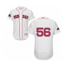 Men's Majestic Boston Red Sox #56 Joe Kelly White Home Flex Base Authentic Collection 2018 World Series Champions MLB Jersey