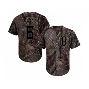 Men's Majestic Boston Red Sox #6 Johnny Pesky Authentic Camo Realtree Collection Flex Base 2018 World Series Champions MLB Jersey