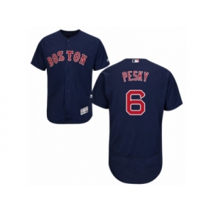 Men's Majestic Boston Red Sox #6 Johnny Pesky Navy Blue Flexbase Authentic Collection MLB Jersey