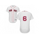 Men's Majestic Boston Red Sox #6 Johnny Pesky White Flexbase Authentic Collection MLB Jersey