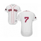 Men's Majestic Boston Red Sox #7 Christian Vazquez White Home Flex Base Authentic Collection 2018 World Series Champions MLB Jersey