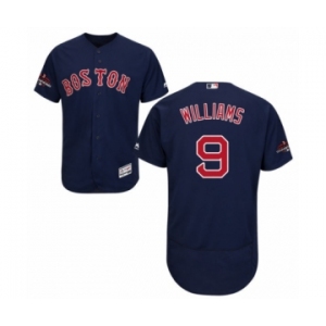 Men's Majestic Boston Red Sox #9 Ted Williams Navy Blue Alternate Flex Base Authentic Collection 2018 World Series Champions MLB Jersey