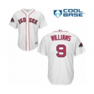 Men's Majestic Boston Red Sox #9 Ted Williams Replica White Home Cool Base 2018 World Series Champions MLB Jersey