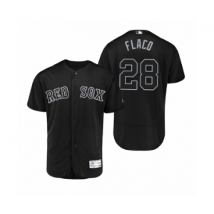 Men's Red Sox #28 J.D. Martinez Flaco Black 2019 Players' Weekend Authentic Jersey