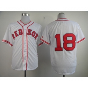 mlb jerseys boston red sox #18 victorino white[victorino][1936 m&n]