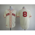 mlb jerseys boston red sox #8 yastrzemski cream[m&n]