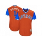 Houston Astros #1 Carlos Correa Showrrea Authentic Orange 2017 Players Weekend MLB Jersey