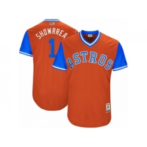 Houston Astros #1 Carlos Correa Showrrea Authentic Orange 2017 Players Weekend MLB Jersey