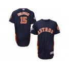 Houston Astros #15 Carlos Beltran Authentic Navy Blue Alternate 2017 World Series Bound Flex Base MLB Jersey