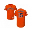 Houston Astros #15 Carlos Beltran Authentic Orange Alternate 2017 World Series Bound Flex Base MLB Jersey