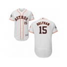 Houston Astros #15 Carlos Beltran Authentic White Home 2017 World Series Bound Flex Base MLB Jersey