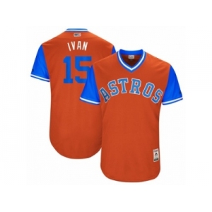 Houston Astros #15 Carlos Beltran Ivan Authentic Orange 2017 Players Weekend MLB Jersey