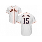 Houston Astros #15 Carlos Beltran Replica White Home 2017 World Series Bound Cool Base MLB Jersey