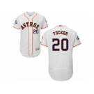 Houston Astros #20 Preston Tucker Authentic White Home 2017 World Series Bound Flex Base MLB Jersey