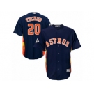 Houston Astros #20 Preston Tucker Replica Navy Blue Alternate 2017 World Series Bound Cool Base MLB Jersey