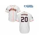 Houston Astros #20 Preston Tucker Replica White Home 2017 World Series Bound Cool Base MLB Jersey