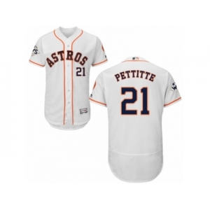 Houston Astros #21 Andy Pettitte Authentic White Home 2017 World Series Bound Flex Base MLB Jersey