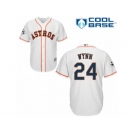 Houston Astros #24 Jimmy Wynn Replica White Home 2017 World Series Bound Cool Base MLB Jersey