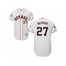 Houston Astros #27 Jose Altuve Authentic White Home 2017 World Series Bound Flex Base MLB Jersey