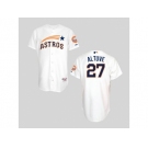 Houston Astros #27 Jose Altuve White Throwback Stitched Baseball Jersey