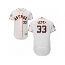 Houston Astros #33 Mike Scott Authentic White Home 2017 World Series Bound Flex Base MLB Jersey