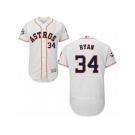 Houston Astros #34 Nolan Ryan Authentic White Home 2017 World Series Bound Flex Base MLB Jersey