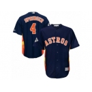 Houston Astros #4 George Springer Replica Navy Blue Alternate 2017 World Series Bound Cool Base MLB Jersey