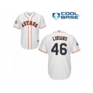 Houston Astros #46 Francisco Liriano Replica White Home 2017 World Series Bound Cool Base MLB Jersey