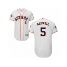 Houston Astros #5 Jeff Bagwell Authentic White Home 2017 World Series Bound Flex Base MLB Jersey