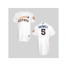 Houston Astros #5 Jeff Bagwell White Throwback Stitched Baseball Jersey