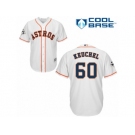 Houston Astros #60 Dallas Keuchel Replica White Home 2017 World Series Bound Cool Base MLB Jersey