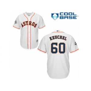 Houston Astros #60 Dallas Keuchel Replica White Home 2017 World Series Bound Cool Base MLB Jersey