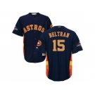 Men Houston Astros #15 Carlos Beltran Navy 2018 Gold Program Cool Base Stitched Baseball Jersey