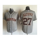 Men Houston Astros #27 Jose Altuve Gray 2016 Official Cool Base Jersey